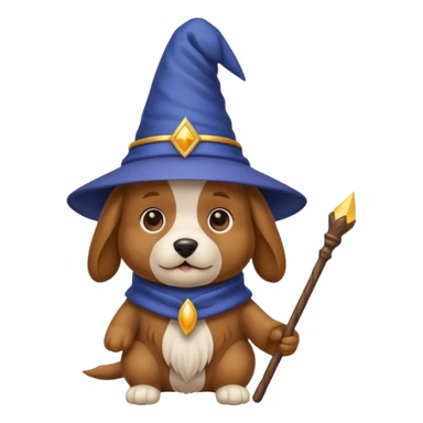 Dog wizard sticker