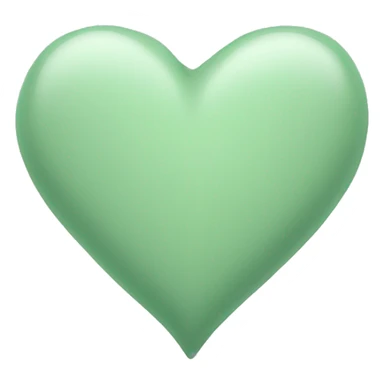 light sage green heart sticker