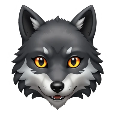 Cool black silver wolf dog Pokémon sticker