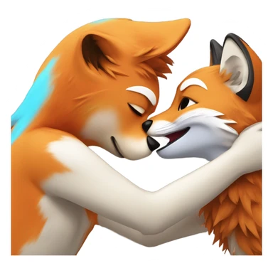 Car fax fox kissing another fox sticker