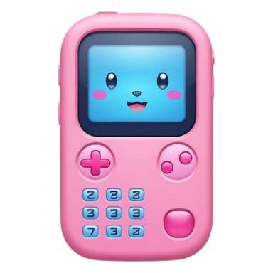 Tamagotchi ios app skeuomorphic, pink sticker