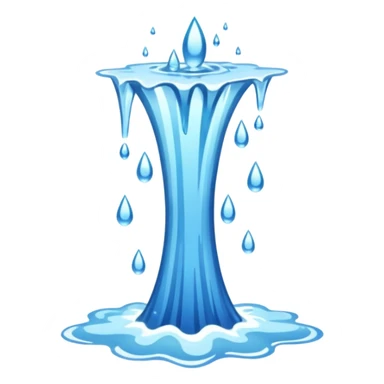 Tall stream of water cascading into a pool. sticker