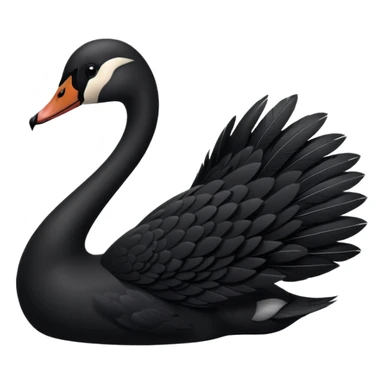Black swan emoji sticker