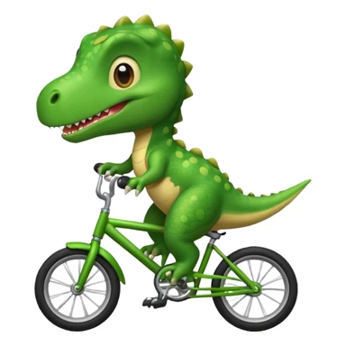 Baby dinosaur riding a bike  sticker