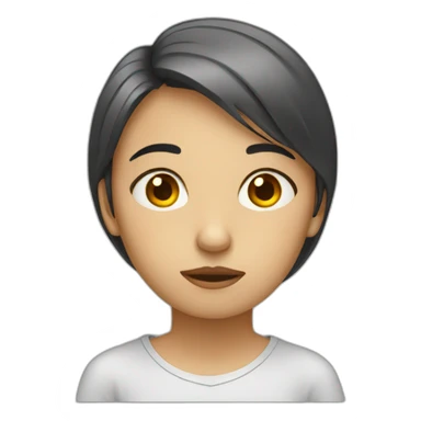 sad girl programmer sticker