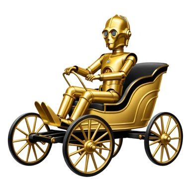 C-3PO in 1865 buggy  sticker