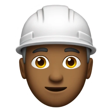 A construction worker wearing a cap. sticker