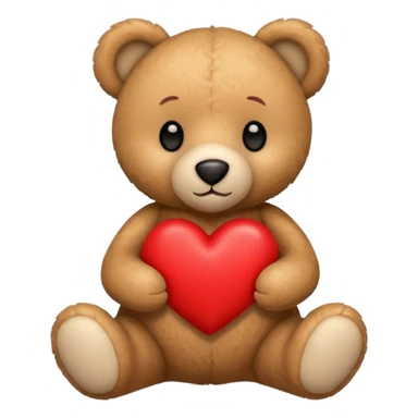 Teddy bear with a heart sticker