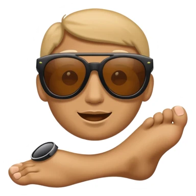 Cool foot with sunglasses sticker