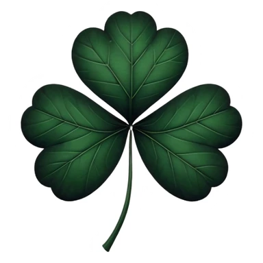 5 leaf black clover sticker