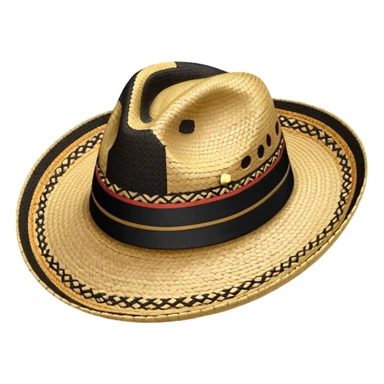 Colombian Sombrero Voltiao black and beige sticker