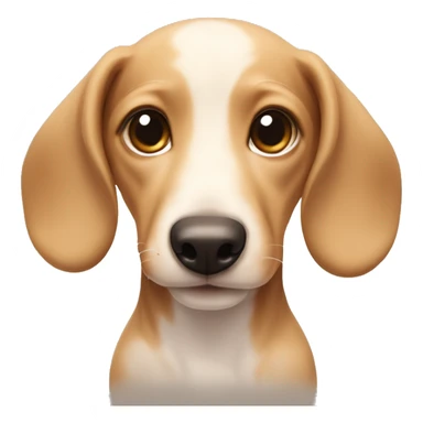 Baby dog, That is cream colored and a dachshund sticker