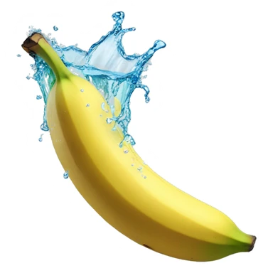 Banana bursting water sticker