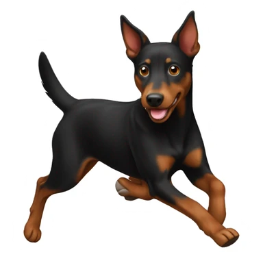 red Australian kelpie running sticker