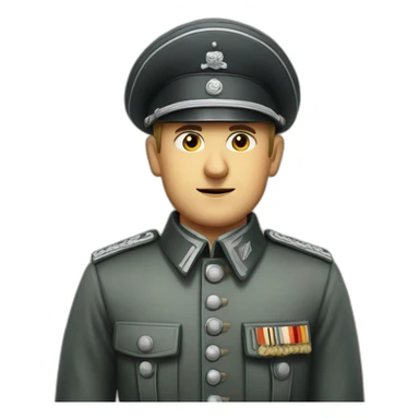 A german soldier from 1940 in an ss outfit sticker