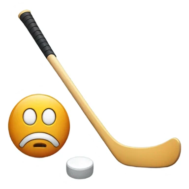 hockey stick and puck sticker