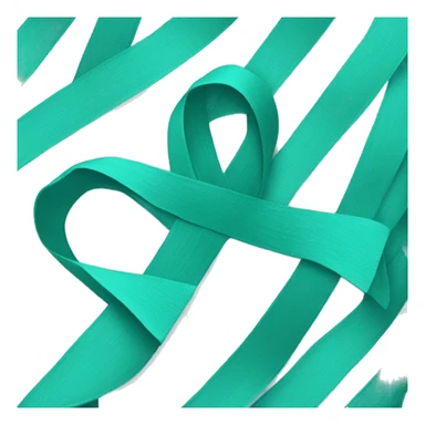 Teal awareness ribbon sticker