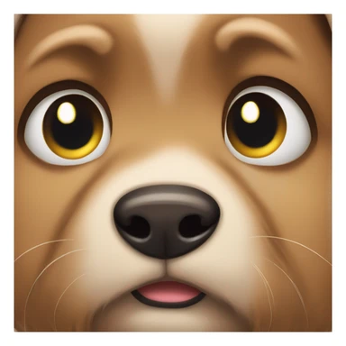 puppy eyes with tears sticker