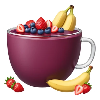 Cup açaí decor fruits sticker