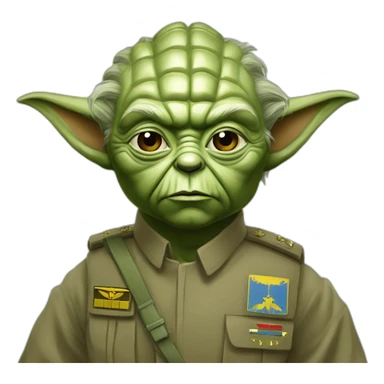 Yoda general Ukraine army shevron Zaluzhny sticker
