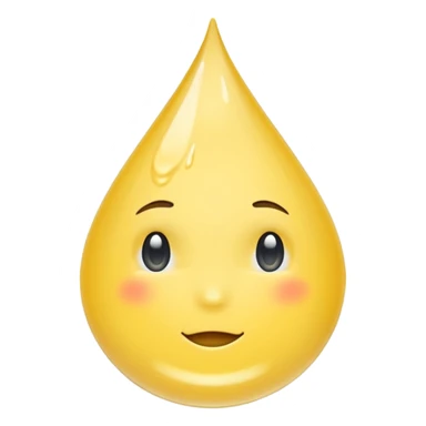 Yellow Drop of Water sticker