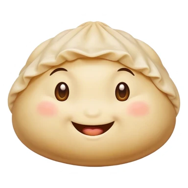 smiling dumpling with squint eyes sticker