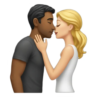 Man kissing woman sticker
