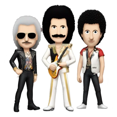 Freddie mercury, Brian may, Roger Taylor and John y John Deacon sticker