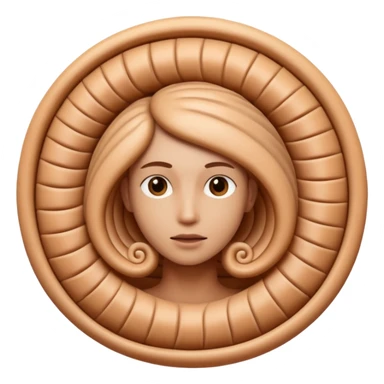 spiral with a human figure inside sticker
