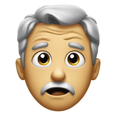 A mad confused face sticker