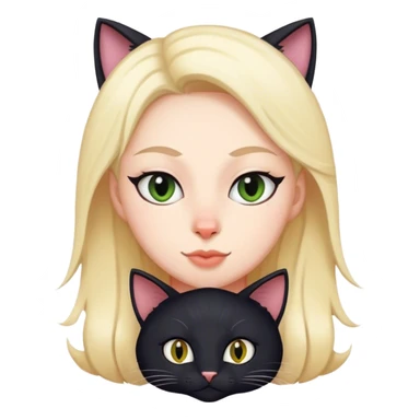 Black cat mom sticker