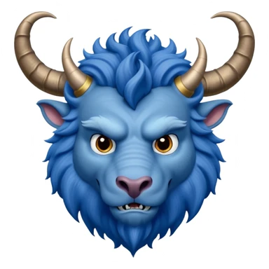 Blue Beast with horn from Beauty and the Beast Movie sticker