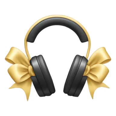 Headphones with bows on the side sticker