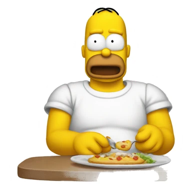 Homero comiendo dona sticker