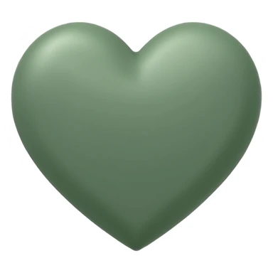 sage green heart sticker