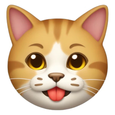 Gato con manzana  sticker