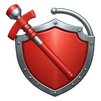 Red shield sticker