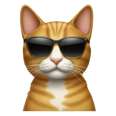 Cat with sunglasses sticker