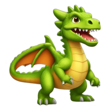 Dragon sur dinosaure sticker