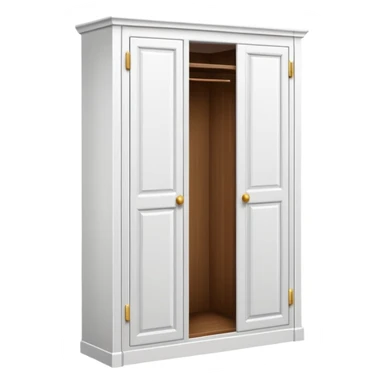 white corner closet with doors  sticker