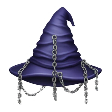wizard hat covered in chains sticker