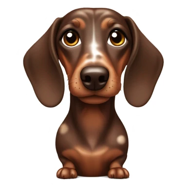 dachshund chocolate dappled  sticker