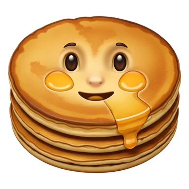 burned pancake with no face sticker