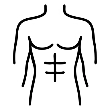 lean and toned body, icon style, clear outline, modern and professional look sticker