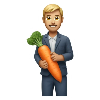 man carrot sticker