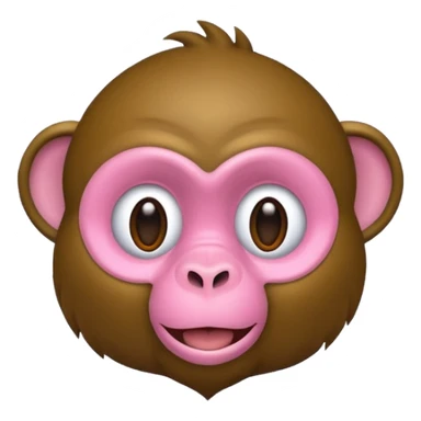 crie o emoji de um macaco rosa sticker