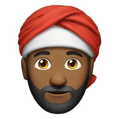 Habibi red turban sticker