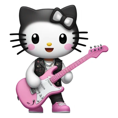Hello kitty rockstar sticker