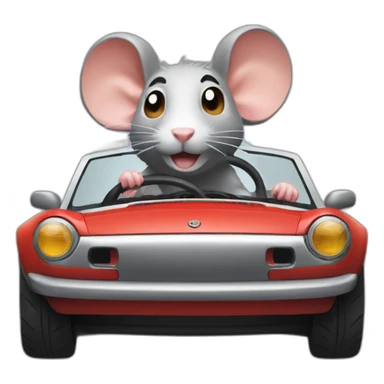 rat driving miata sticker