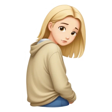  slouching back funny obvious slouch, girl sticker
